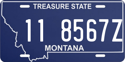 MT license plate 118567Z