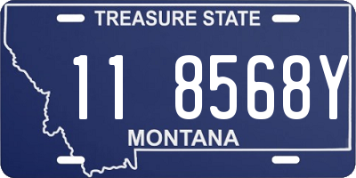 MT license plate 118568Y