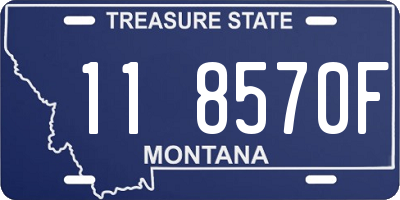 MT license plate 118570F