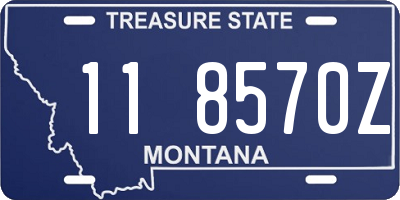 MT license plate 118570Z