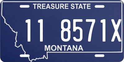 MT license plate 118571X