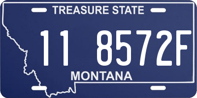 MT license plate 118572F