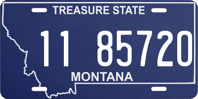 MT license plate 118572O