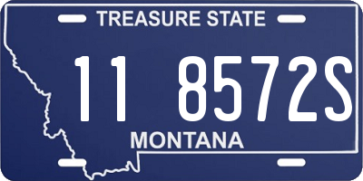 MT license plate 118572S