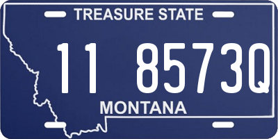 MT license plate 118573Q