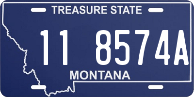 MT license plate 118574A