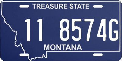 MT license plate 118574G