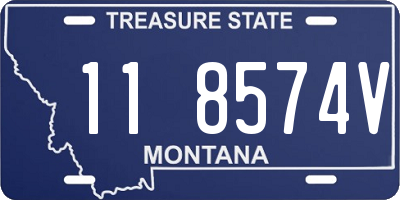 MT license plate 118574V