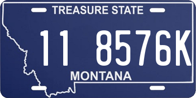 MT license plate 118576K