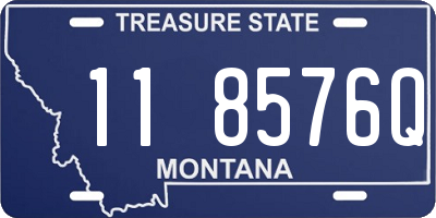 MT license plate 118576Q