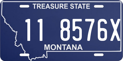 MT license plate 118576X