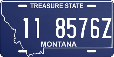 MT license plate 118576Z