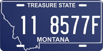 MT license plate 118577F