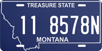 MT license plate 118578N