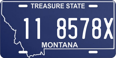 MT license plate 118578X