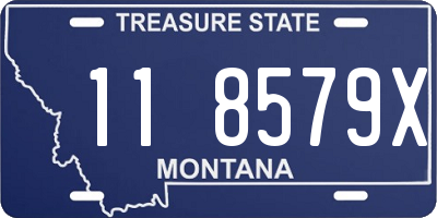 MT license plate 118579X