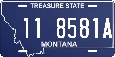 MT license plate 118581A