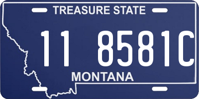 MT license plate 118581C