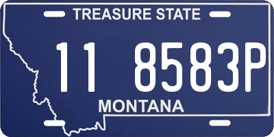 MT license plate 118583P