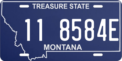 MT license plate 118584E