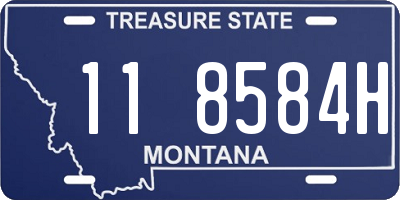 MT license plate 118584H