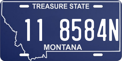 MT license plate 118584N