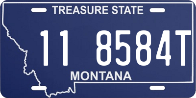 MT license plate 118584T