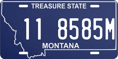 MT license plate 118585M
