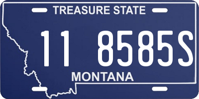 MT license plate 118585S