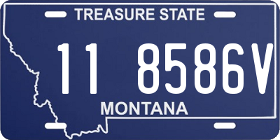 MT license plate 118586V