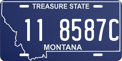 MT license plate 118587C