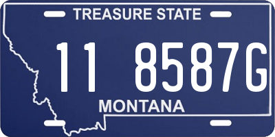 MT license plate 118587G