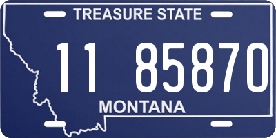 MT license plate 118587O