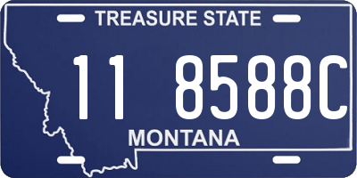 MT license plate 118588C