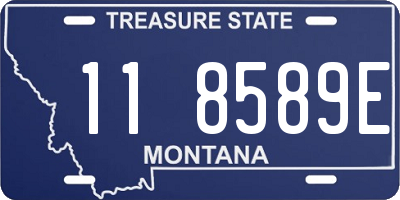 MT license plate 118589E