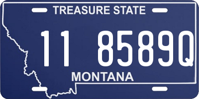 MT license plate 118589Q