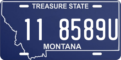 MT license plate 118589U