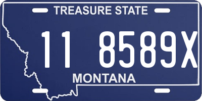 MT license plate 118589X