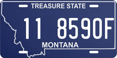 MT license plate 118590F