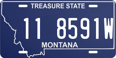 MT license plate 118591W