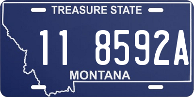 MT license plate 118592A