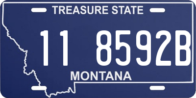 MT license plate 118592B