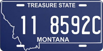 MT license plate 118592C