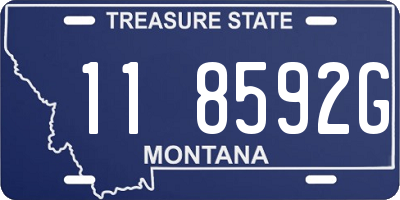 MT license plate 118592G