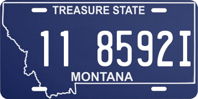 MT license plate 118592I