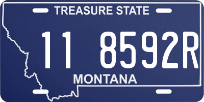 MT license plate 118592R