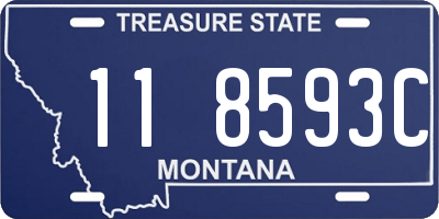 MT license plate 118593C