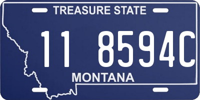 MT license plate 118594C