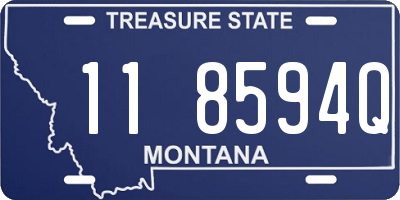 MT license plate 118594Q