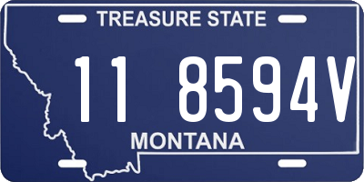 MT license plate 118594V